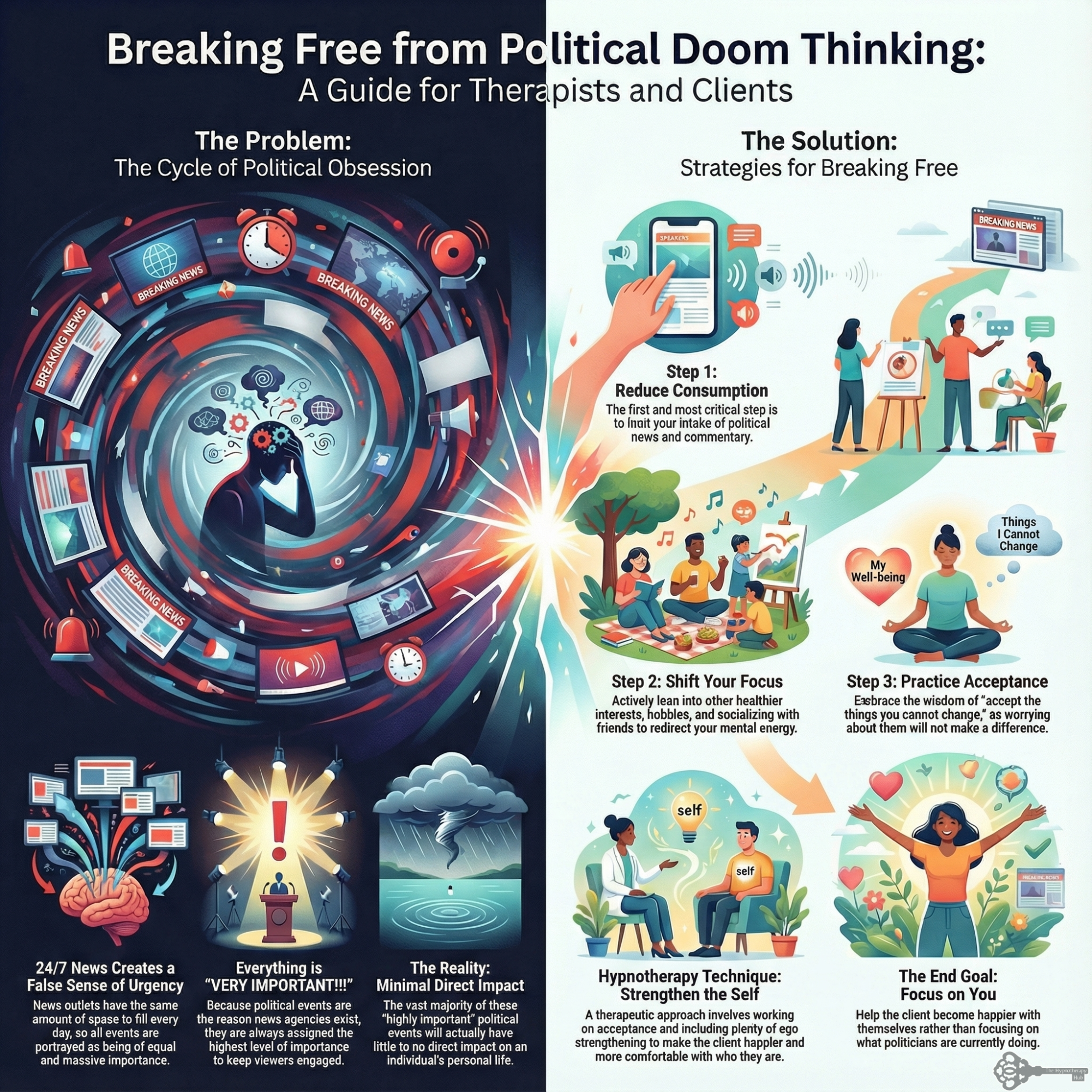Political Doom Thinking: How to Help Clients Break the Obsession Infographic
