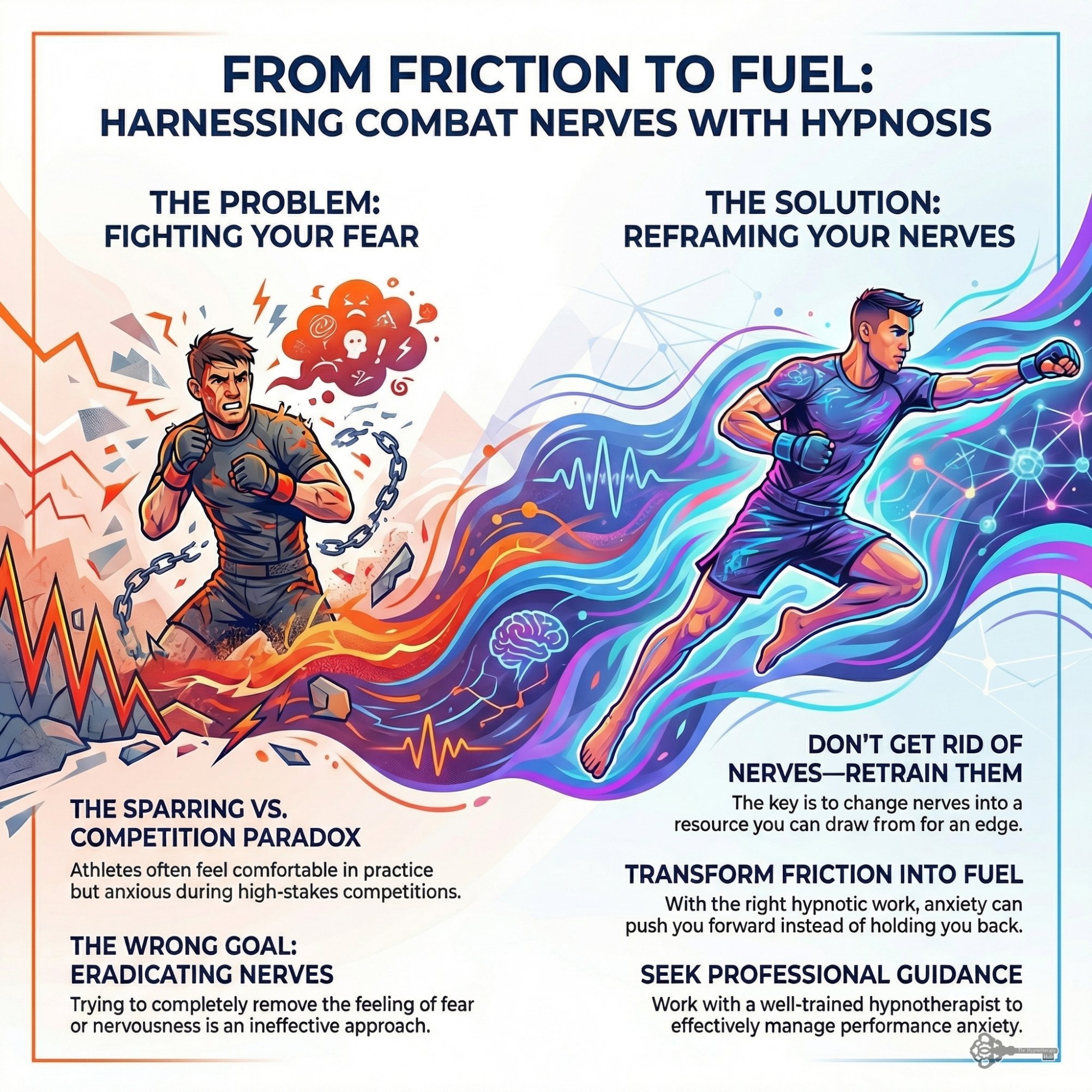 Hypnosis for Fear of Competition in MMA Infographic